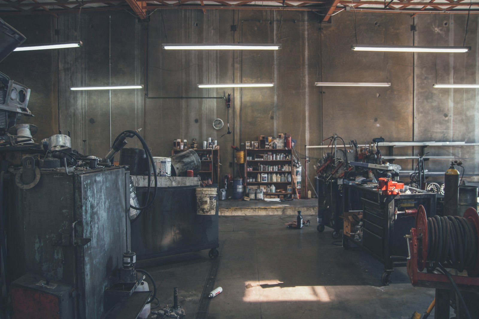 Production facility assembly line background
