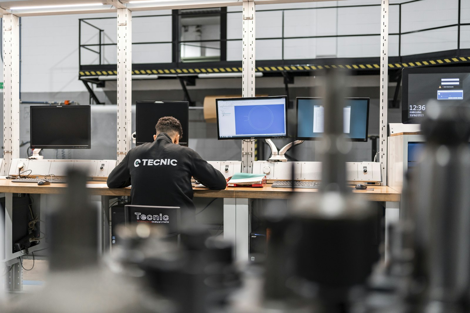Production facility assembly line background